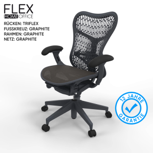 Bürostuhl Mirra 2 in Graphite und TriFlex Rücken aus Kunststoff